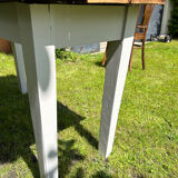 Table de ferme en chêne 1 tiroir
