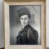 Old military photo of African hunter