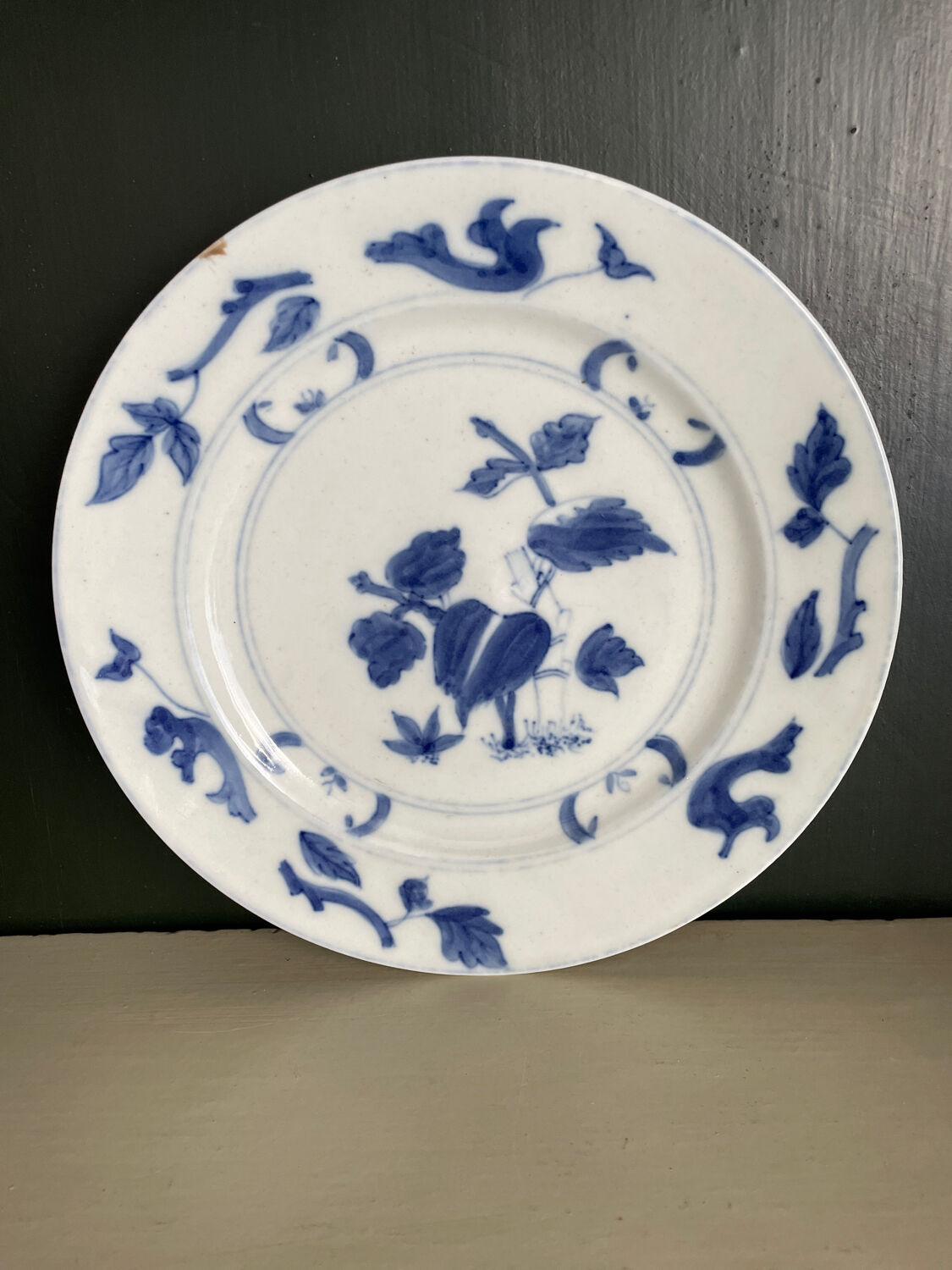 Porcelain plate of Delft eighteenth century