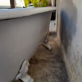 Old enamelled cast bath 19th