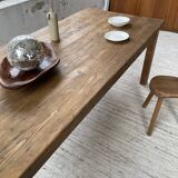 Farmhouse table in elm and pine 2m