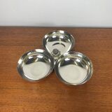3-compartment silver-plated metal appetizer dish, 1970