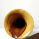 Small vintage hand-turned olive wood vase