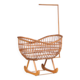 1950s Rattan Cradle from the Netherlands