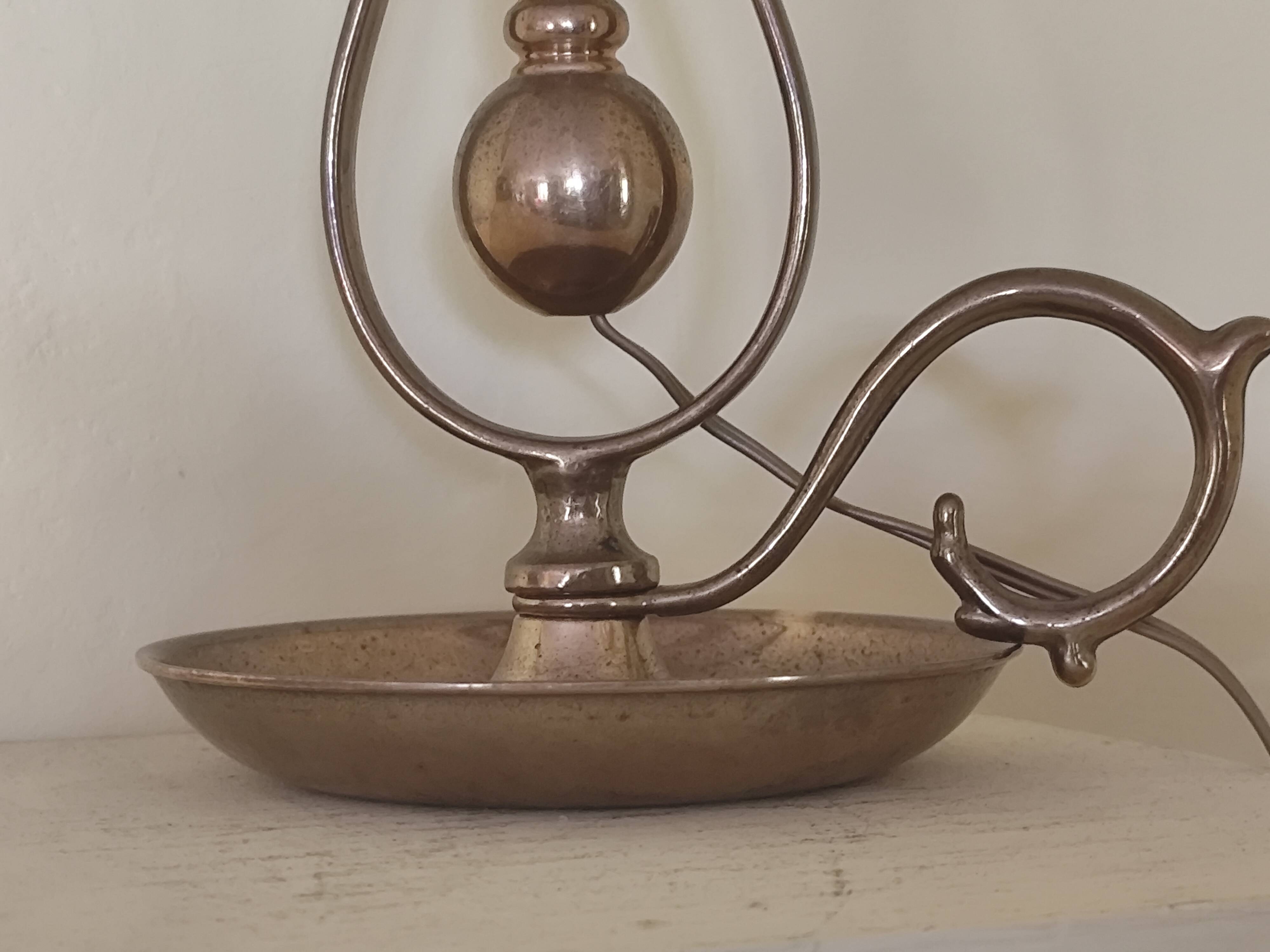 Marine lamp in bronze and brass - bronze swing lamp