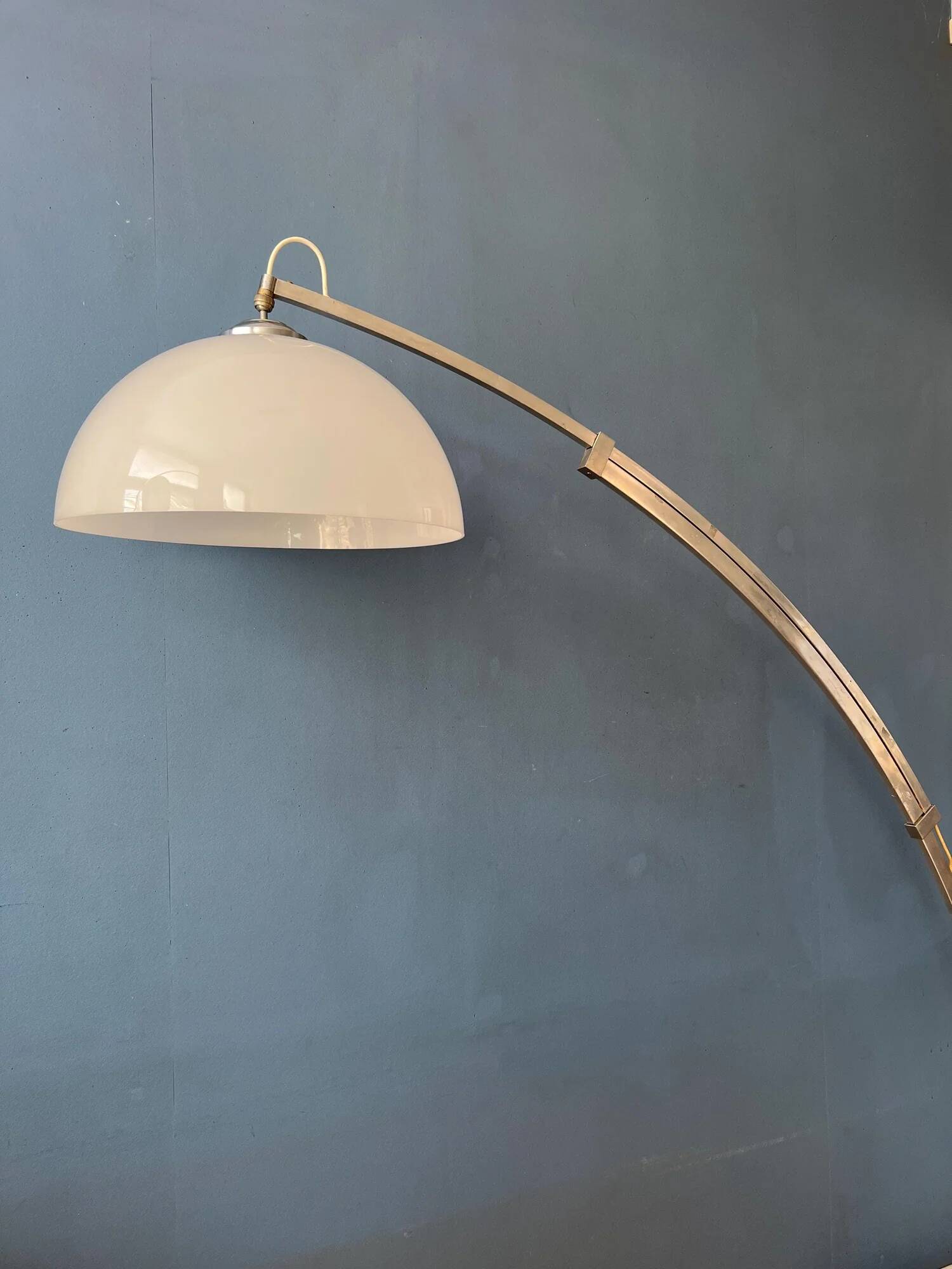 Vintage space age arc floor lamp in style of Guzzini