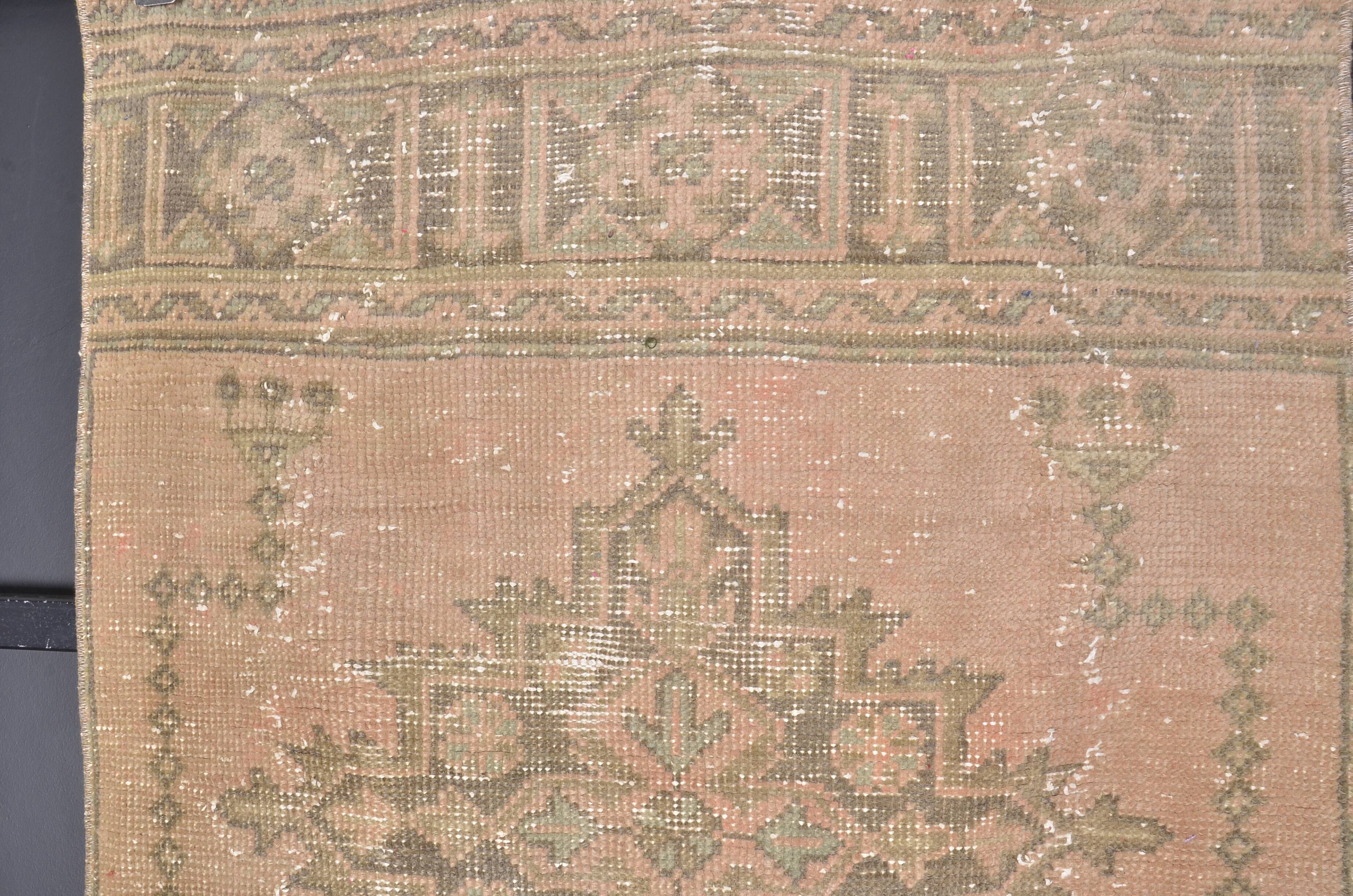 Vintage Handknotted Hallway Runner Rug
