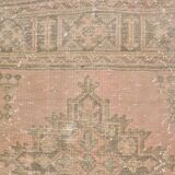 Vintage Handknotted Hallway Runner Rug