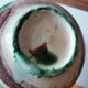 Large vintage enamelled bowl or salad bowl, rustic style