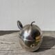 English silver plated apple sugar bowl