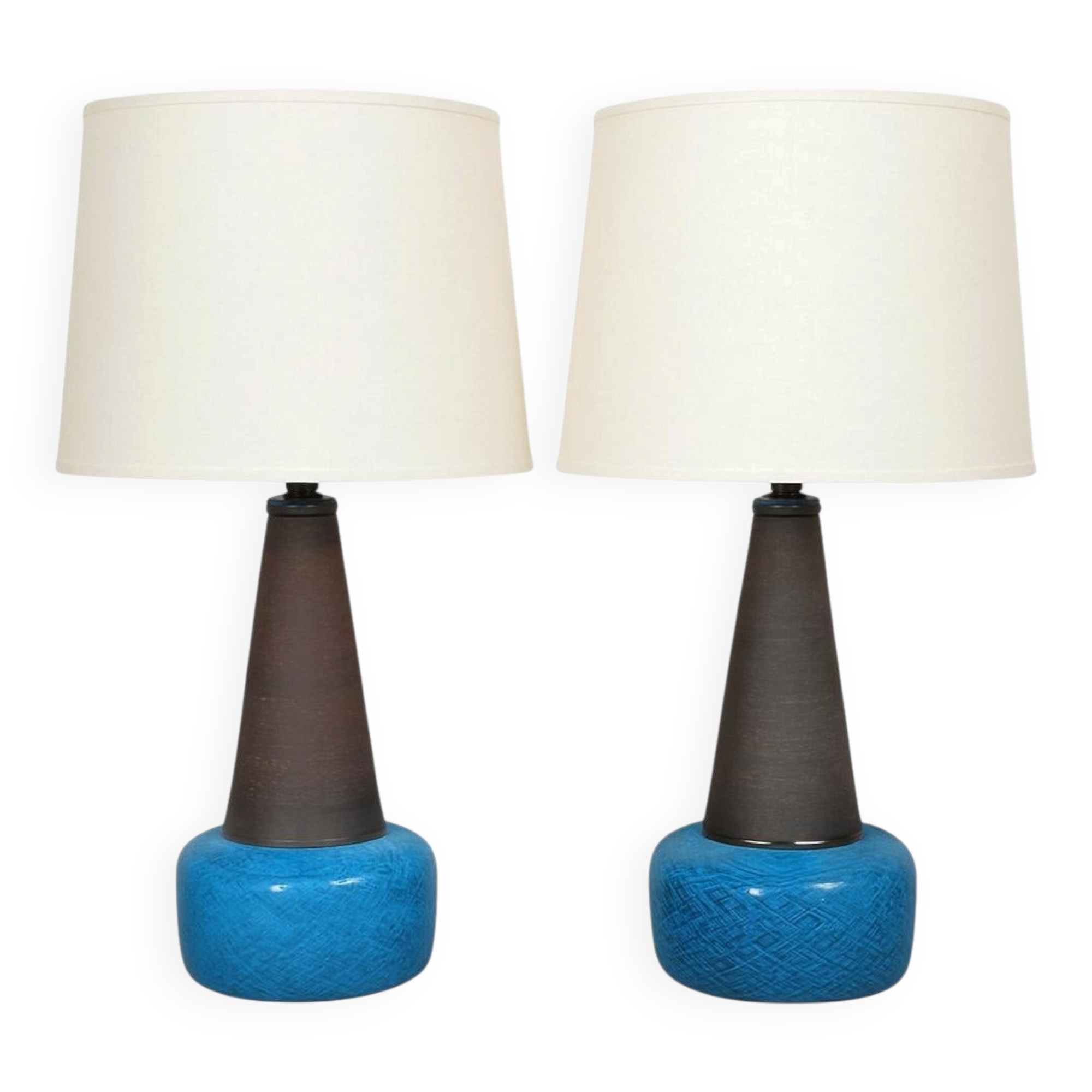 Ceramic table lamps by Nils Kählert, Denmark, 1960s