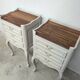 2 tables de chevet vintage en noyer