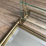 Beveled brass mirror