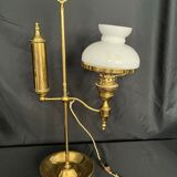 Ancienne lampe Quintet globe opaline XXème
