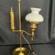 Ancienne lampe Quintet globe opaline XXème