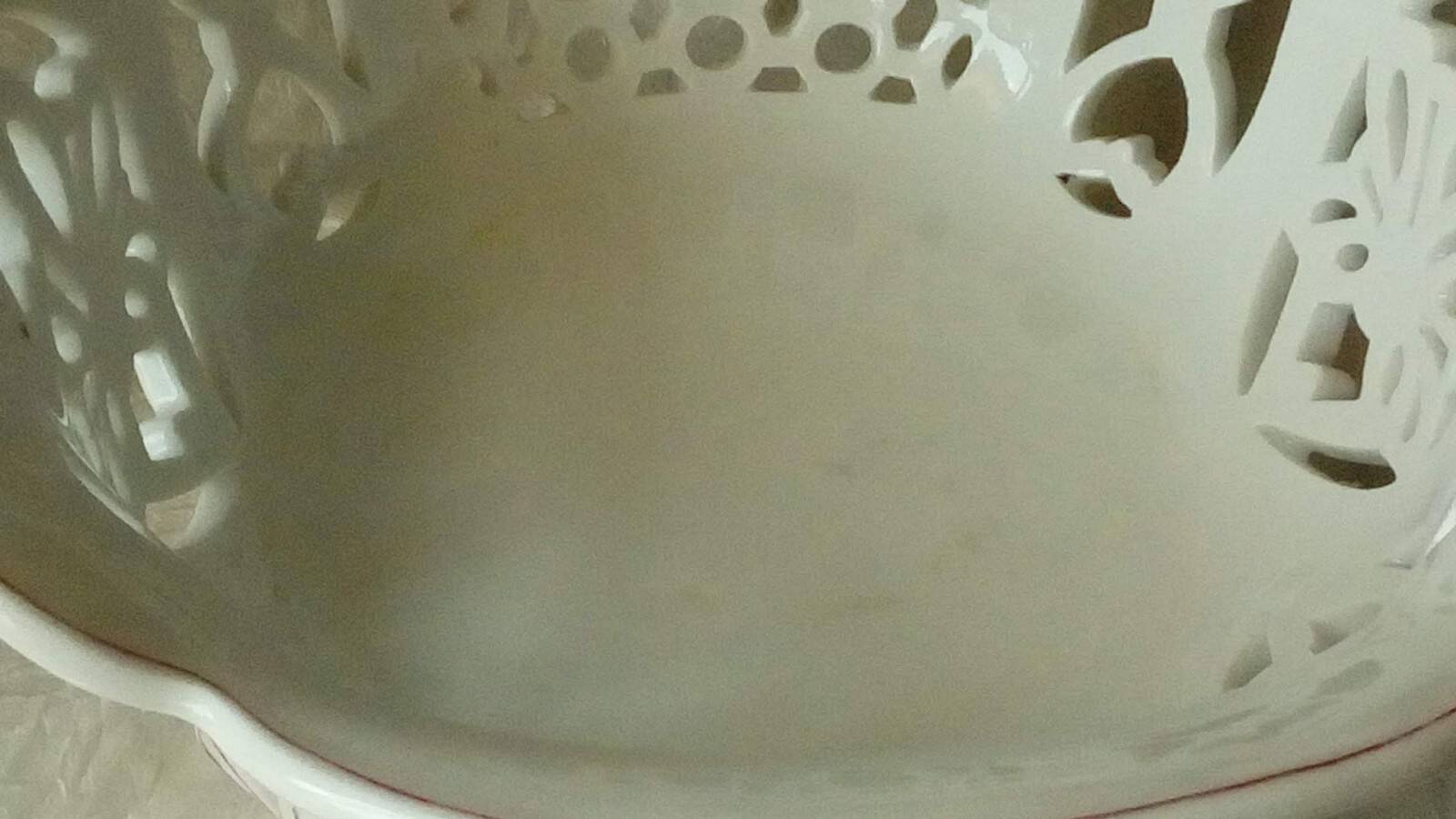 Old paris openwork porcelain fruit bowl 19th century charles x period