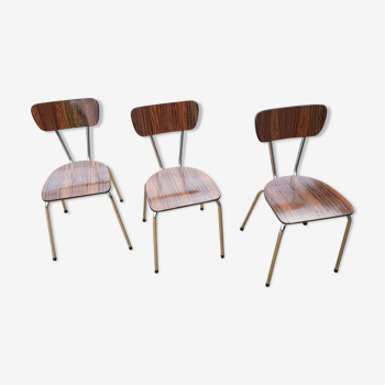 Brown formicat chairs year 1970