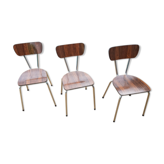 Brown formicat chairs year 1970