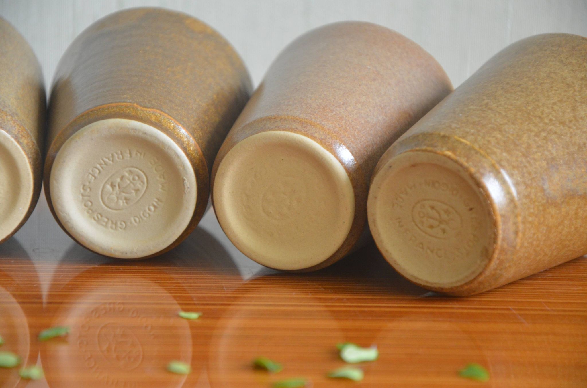 Set of 6 stoneware glasses from Digoin.