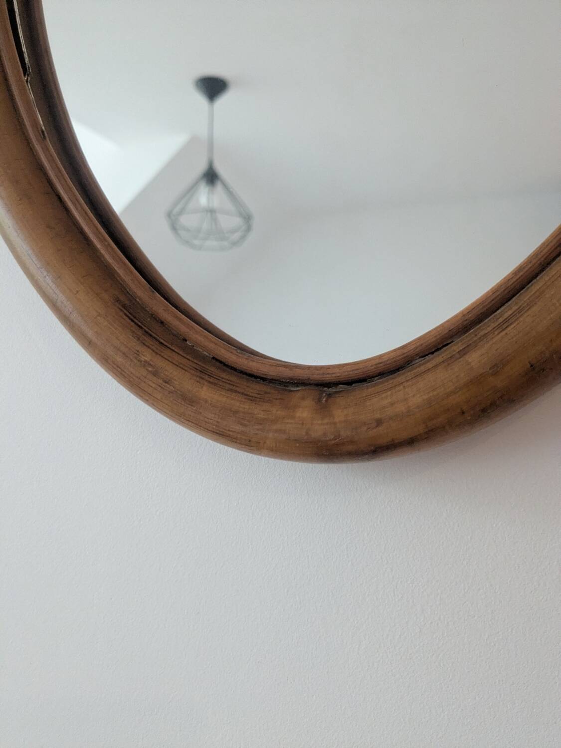 Vintage rattan mirror