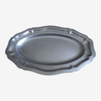 Oval stainless steel dish