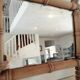 Set of vintage wood mirrors bamboo effect