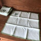 8 vintage hand-embroidered napkins - 38x38 cm - Cotton