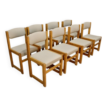 Suite De 8 Chaises De Salle à Manger, Brutalistes XXème