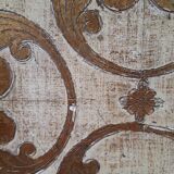 Square pedestal table gilded wood florentine style vintage 1950