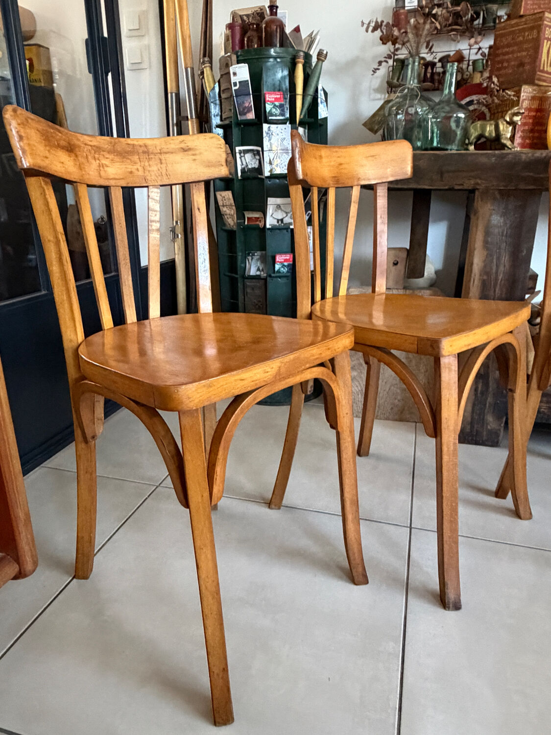 Set of 3 vintage Luterma bistro chairs