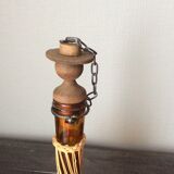 Bottle glass and wicker