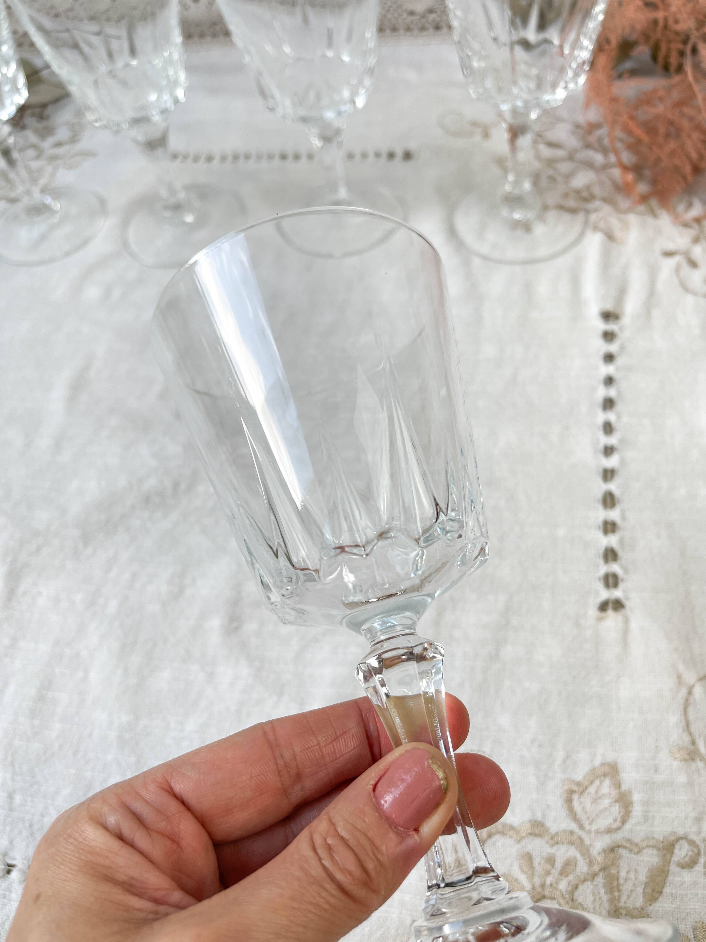 6 Vintage Cristal D'Arques Versailles Water Glasses