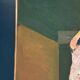 Swedish Oil on Canvas"The Discus Thrower" by Eric Elfvén,vintage and framed