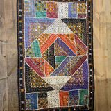 Oriental tablecloth with mirror and embroidery