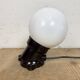 Vintage Brown Bakelite Wall Light with Milk Glass, 1970s