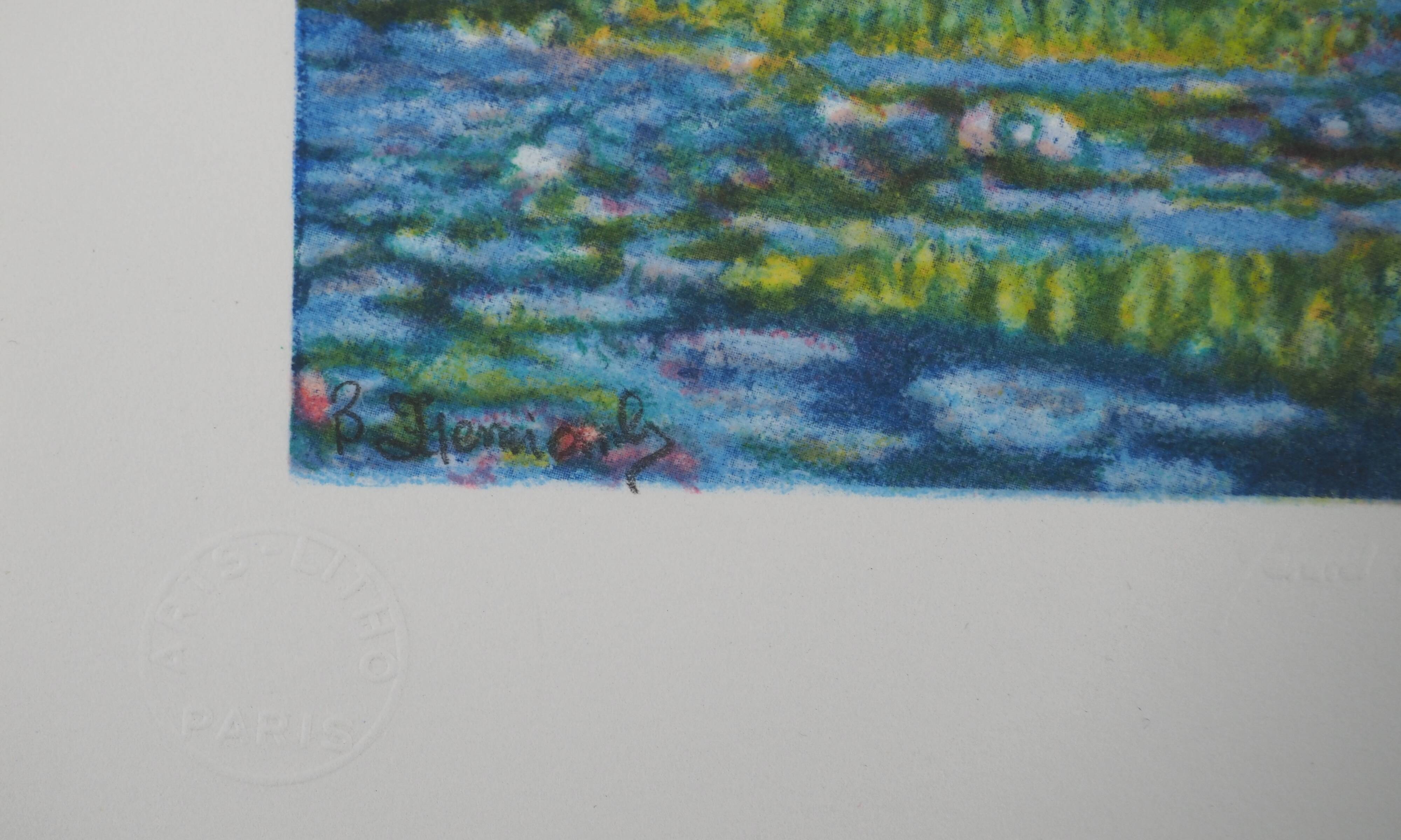 Claude Monet: Giverny, the pond with water lilies, signed lithograph.