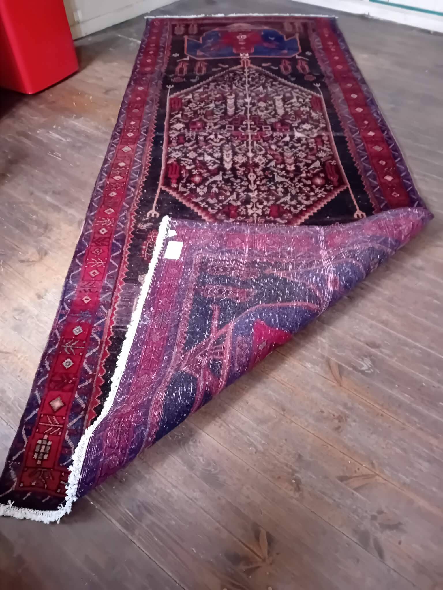 Handmade Kordi Persian rug 401x150cm