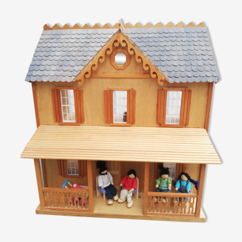 Vintage wooden dollhouse