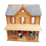 Vintage wooden dollhouse