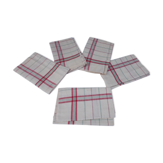 Set 5 large butcher's tea towels