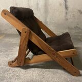 1960s pine folding armchair