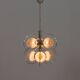 Mazzega Space Age Murano glass chrome plated chandelier, Italy 1970s