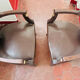 Pair of Empire armchairs in bronze and mahogany.