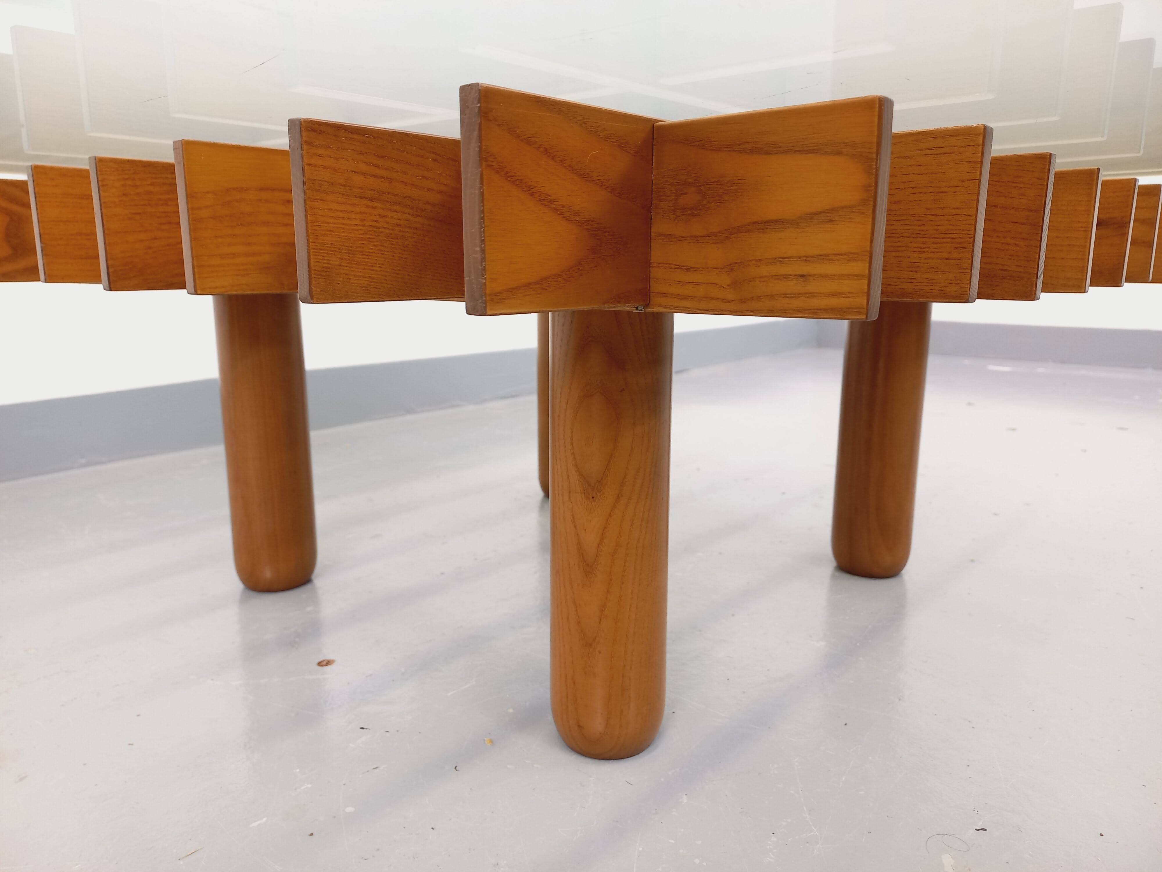 Vintage Italian square coffee table Kyoto by Gianfranco Frattini for Knoll