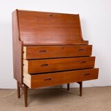 Danish Teak Secretary Desk Model 37 by Arne Wahl Iversen for Vinde Mobelfabrik 1960.