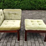 Plexus armchair and ottoman designed by Wikkelso for CFC Silkeborg Denmark 1960s