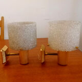 Pair of perspex wall lamps, 1960