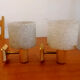 Pair of perspex wall lamps, 1960
