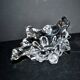 1960 design empty pocket coupe in free-form moulded crystal by Daum