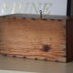 Carved wooden box with lock